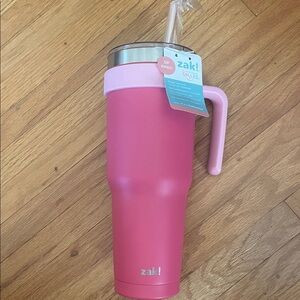 zak! Pink 2-in-1 Tumbler Stainless Steel Travel Tumbler. Brand New With Tags